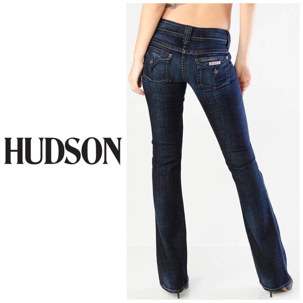 Hudson Signature Beth Baby Boot Flap Pocket Bootcut Jeans Size 25x33